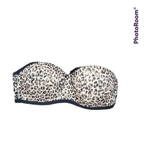 Victoria secret pink strapless bandeau animal print XS/TP NWOT